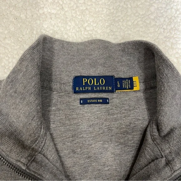 Polo Ralph Lauren, Quarter Zip Pullover, Grey, Men’s Size Large - Picture 6 of 14